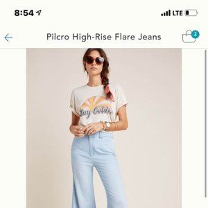 Pilcro by Anthroplogie High Rise Flare Jeans